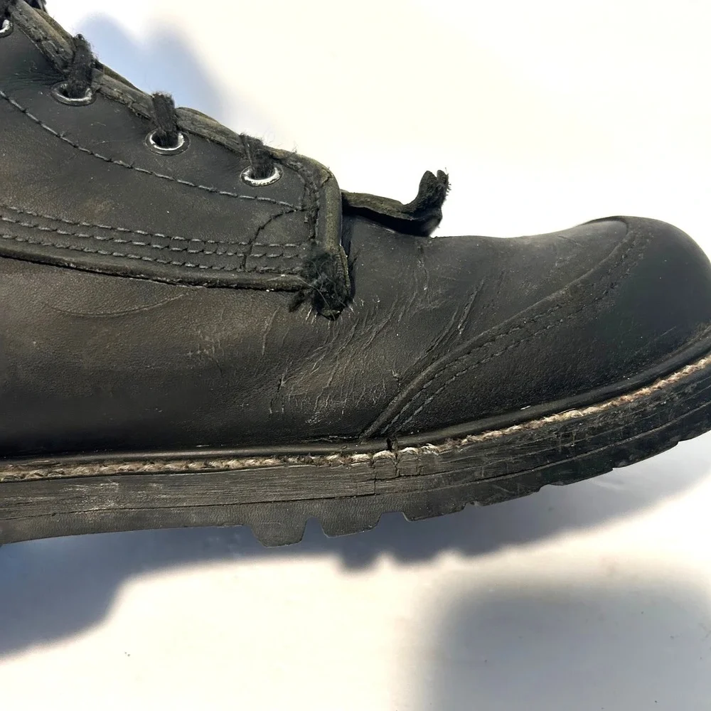 Pro Warrington Honeywell Fire Fighter Boots Mens 9.5 E Black Zip Lace Up Leather